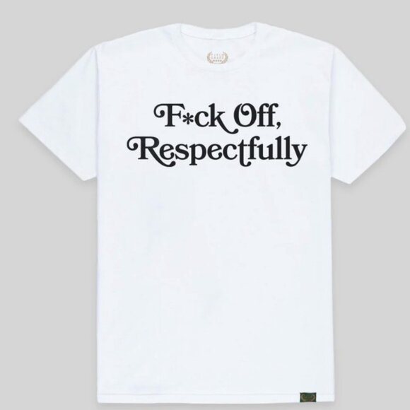 NEW! RESPECTFULLY - WHITE/BLACK TEE - MULTIPLE SIZES - Picture 1 of 2